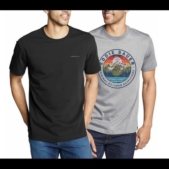 💚NWT! Mens Eddie Bauer two pack tshirts size large - Picture 1 of 6
